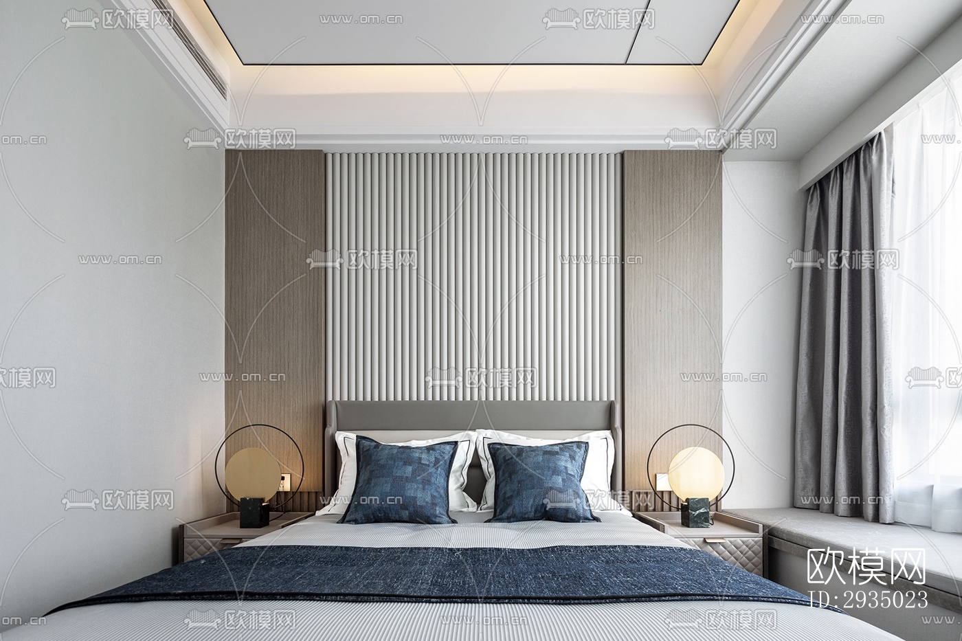 现代平层效果图下载（渲染图14）