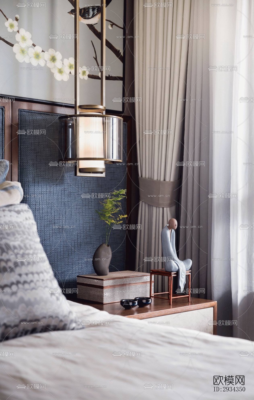 中式平层效果图下载（渲染图8）