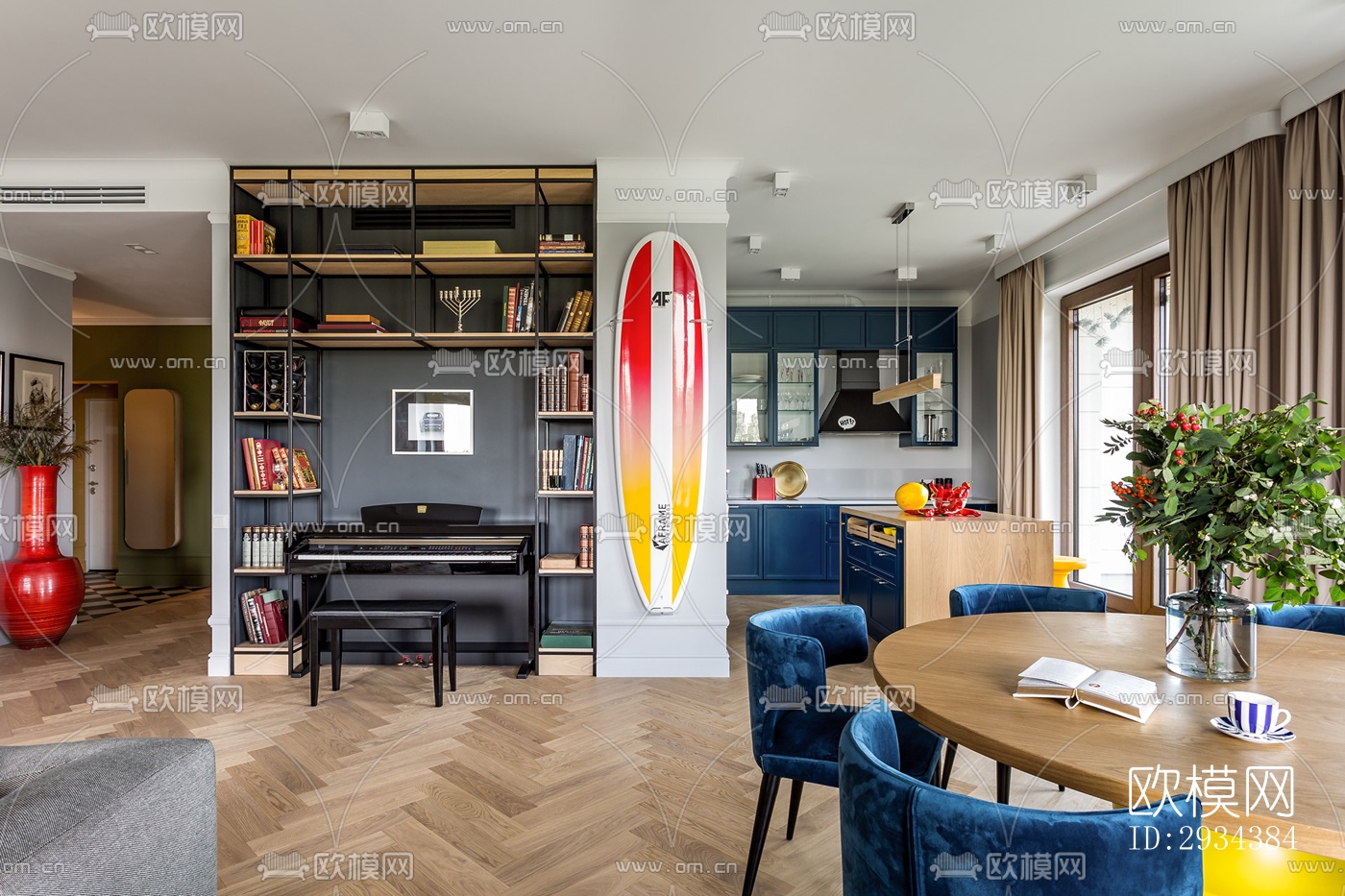 北欧平层效果图下载（渲染图2）