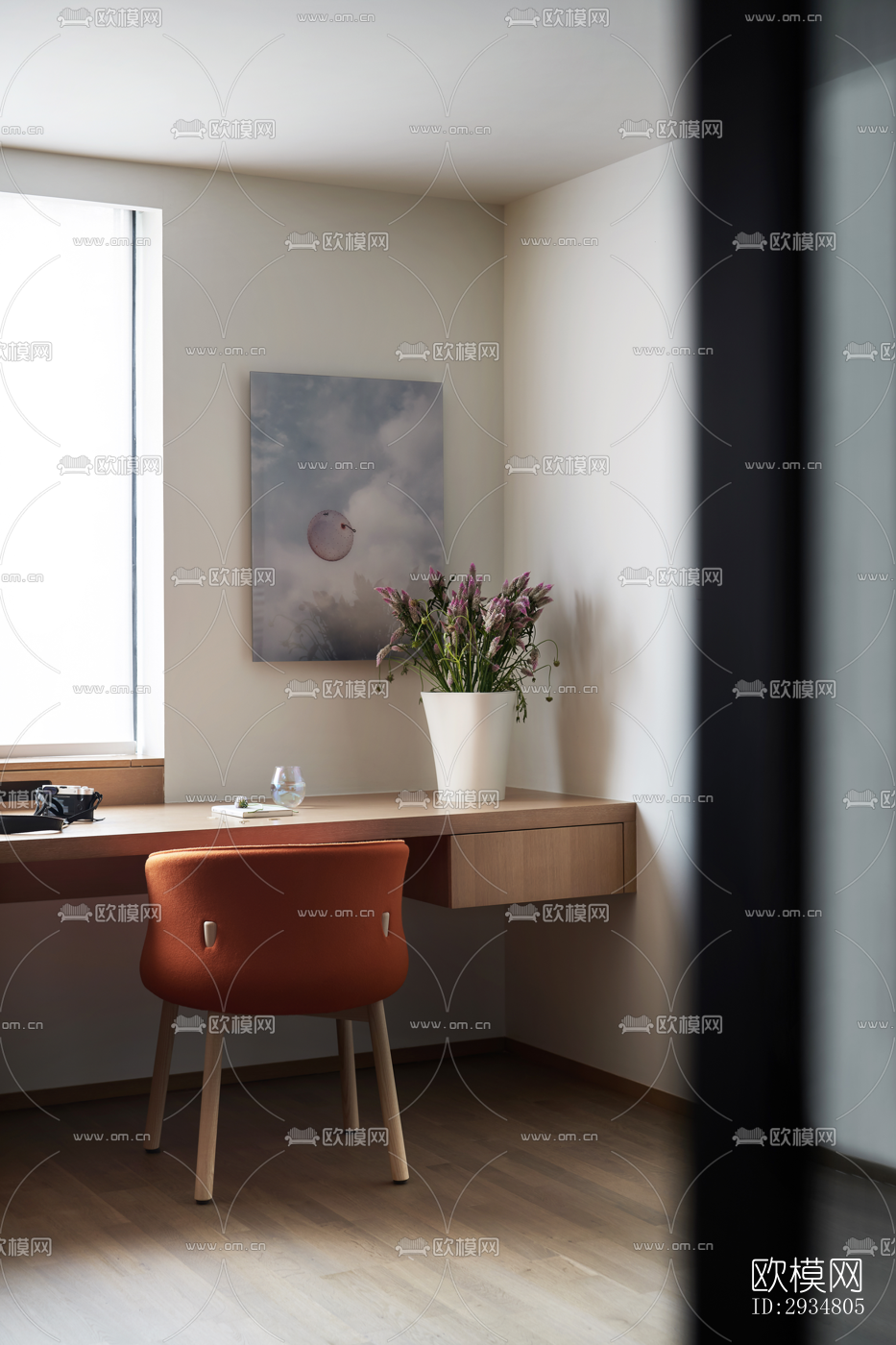 现代平层效果图下载（渲染图17）