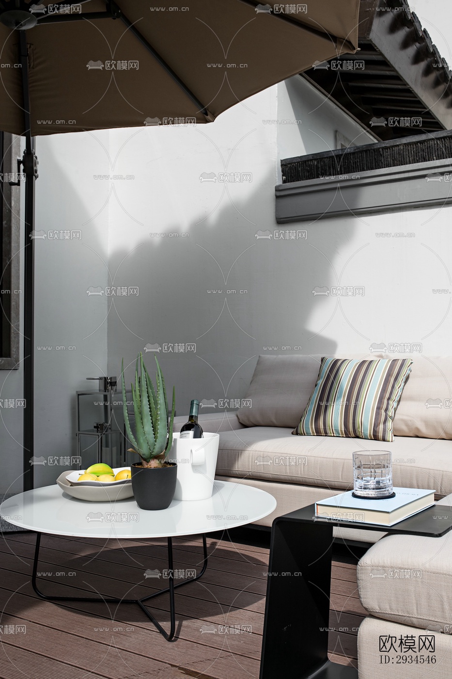 新中式平层效果图下载（渲染图4）