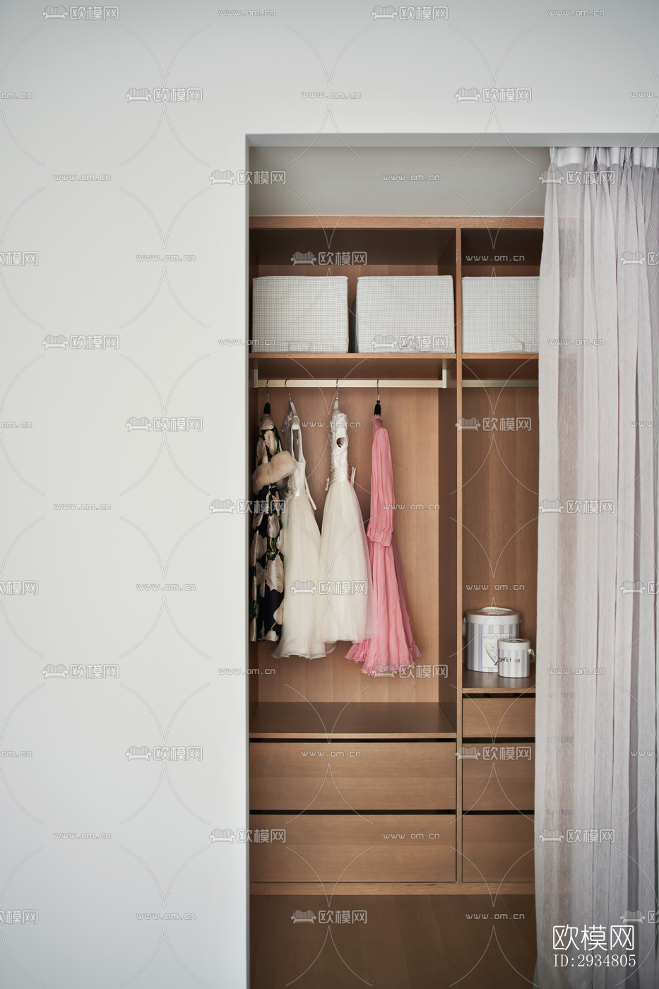 现代平层效果图下载（渲染图3）