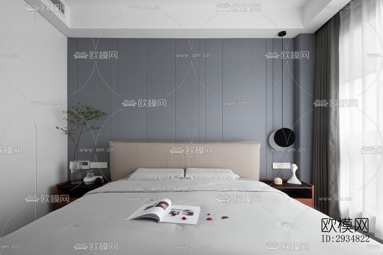 现代平层效果图下载（渲染图10）