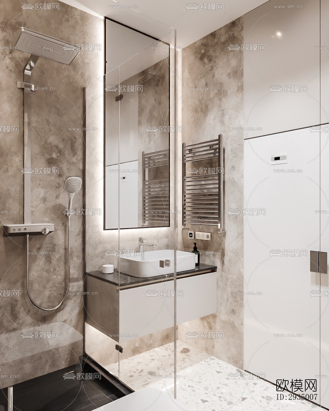 现代平层效果图下载（渲染图18）