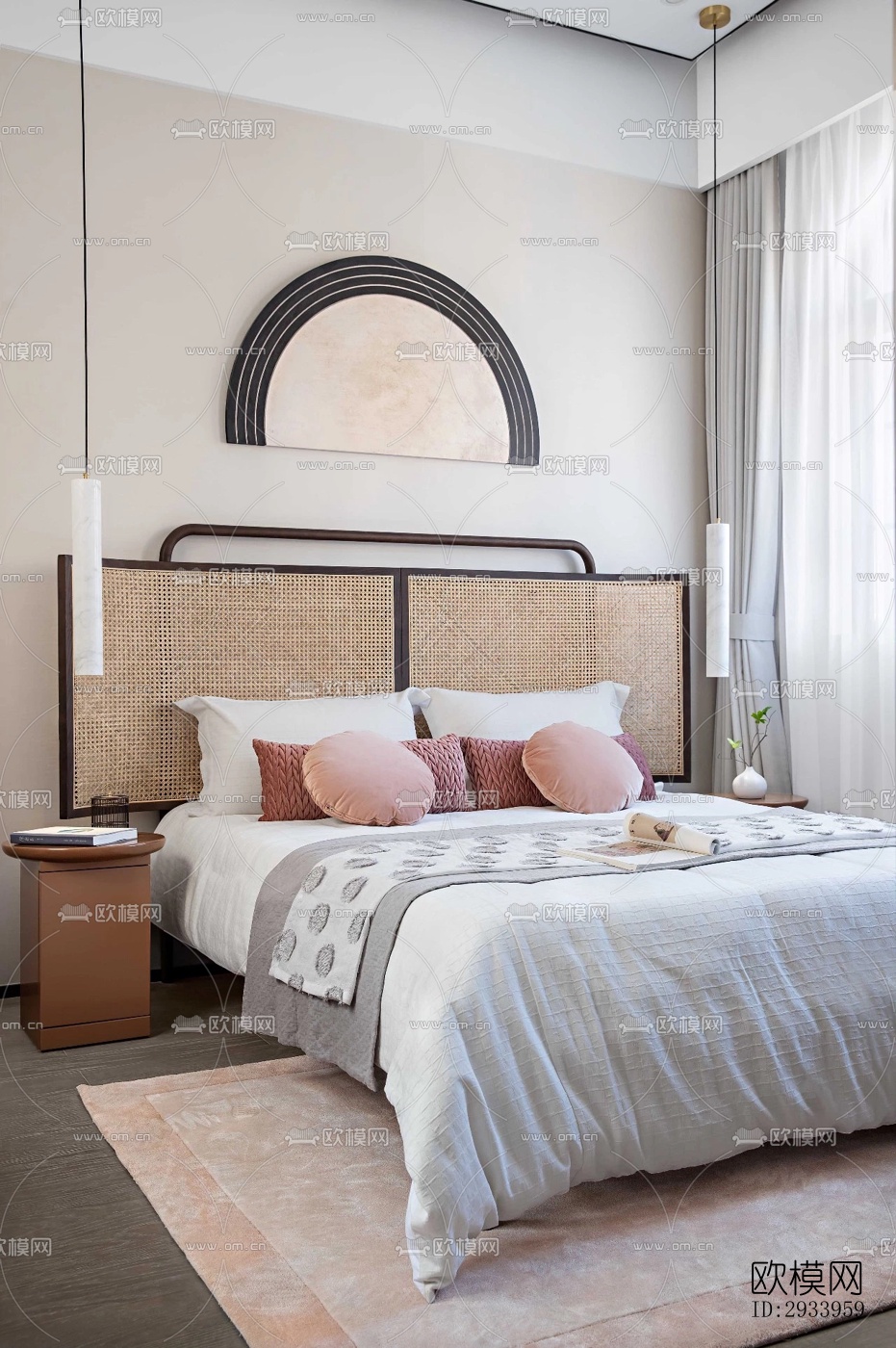 新中式别墅效果图下载（渲染图9）