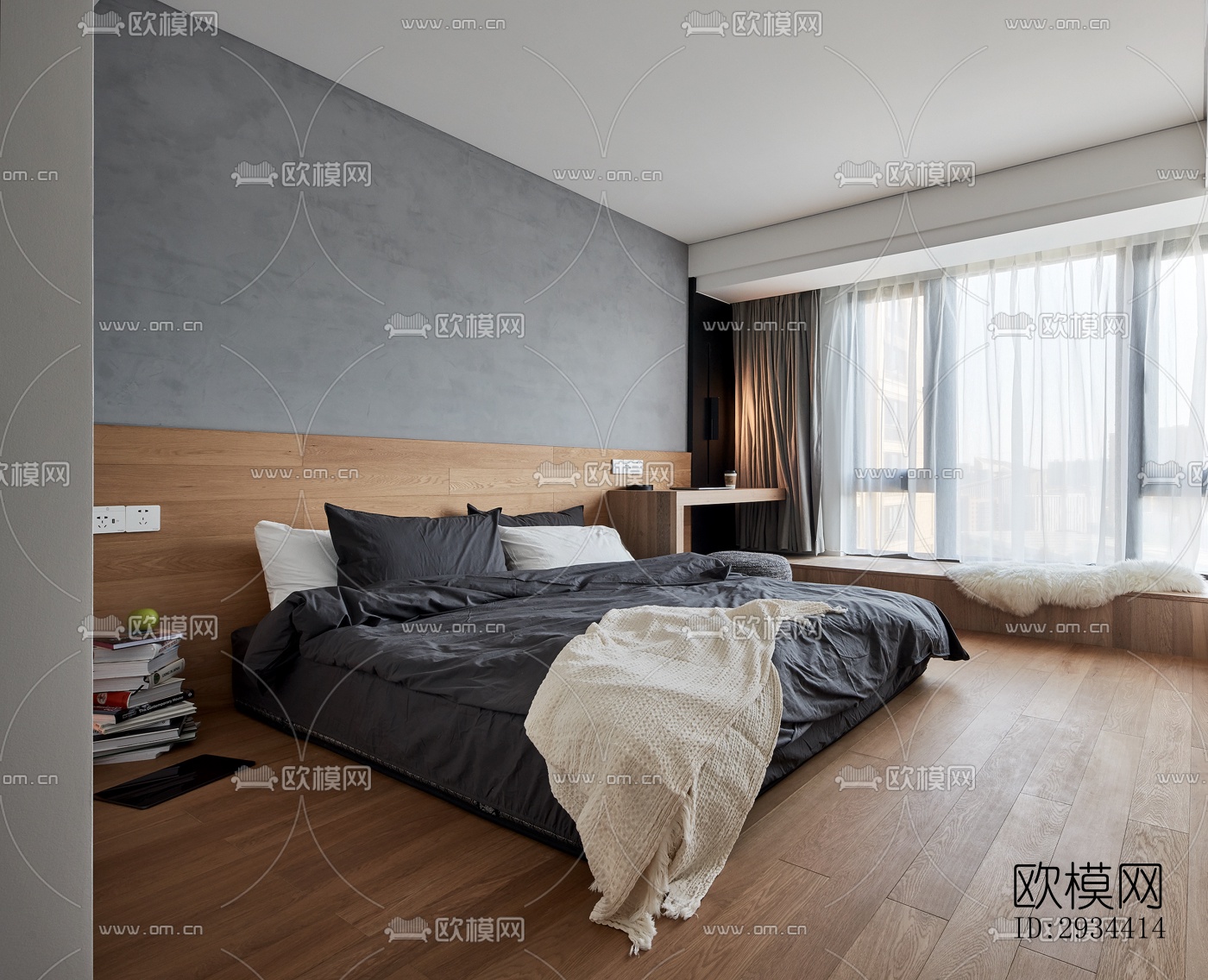 北欧平层效果图下载（渲染图4）