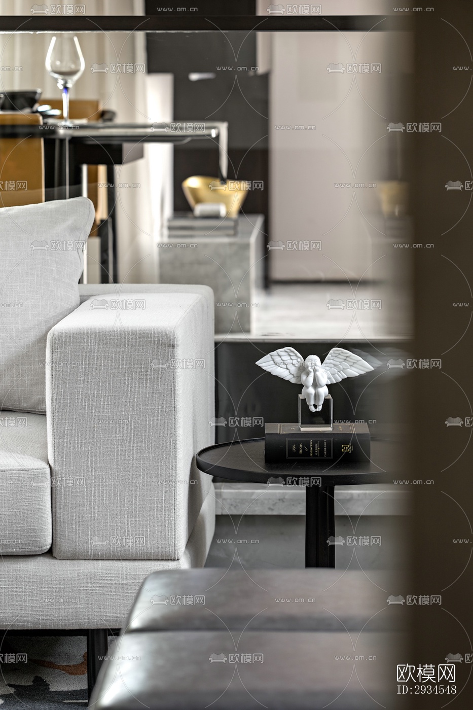 新中式平层效果图下载（渲染图7）