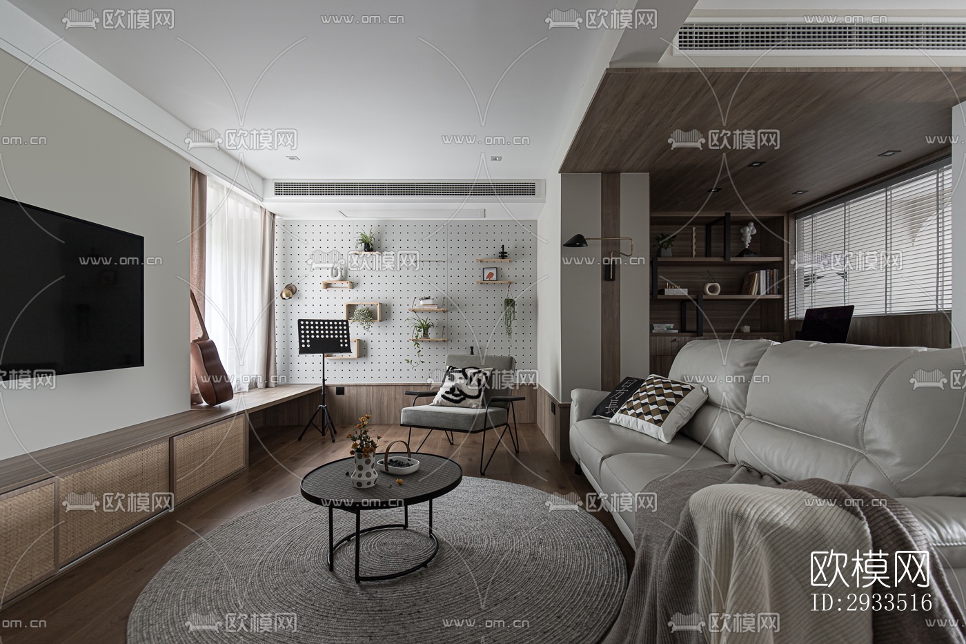 北欧公寓效果图下载（渲染图4）