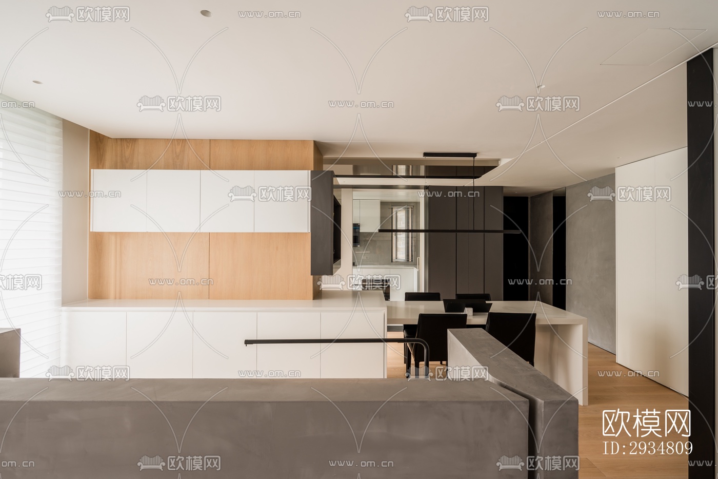 现代平层效果图下载（渲染图11）