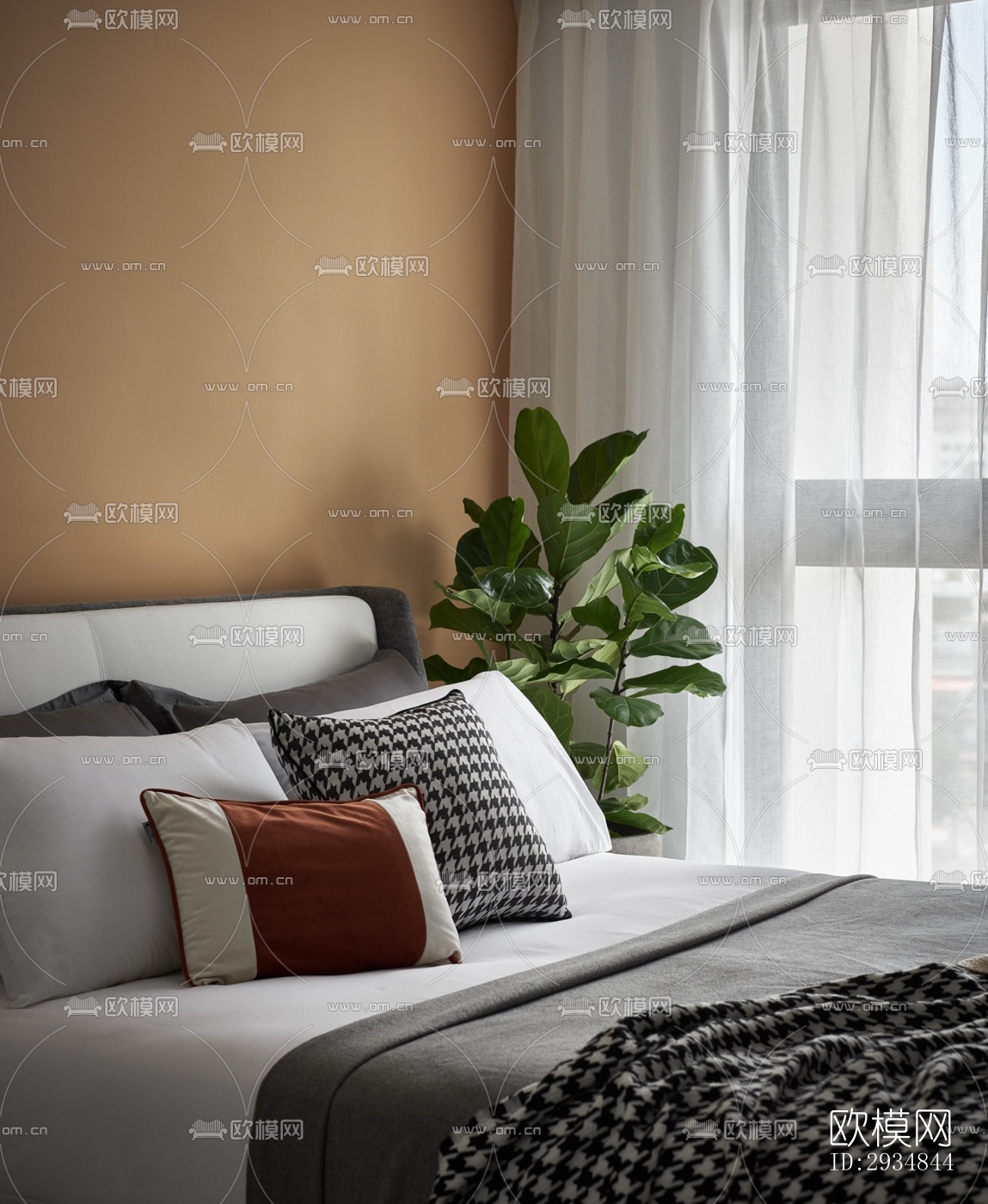 现代平层效果图下载（渲染图9）