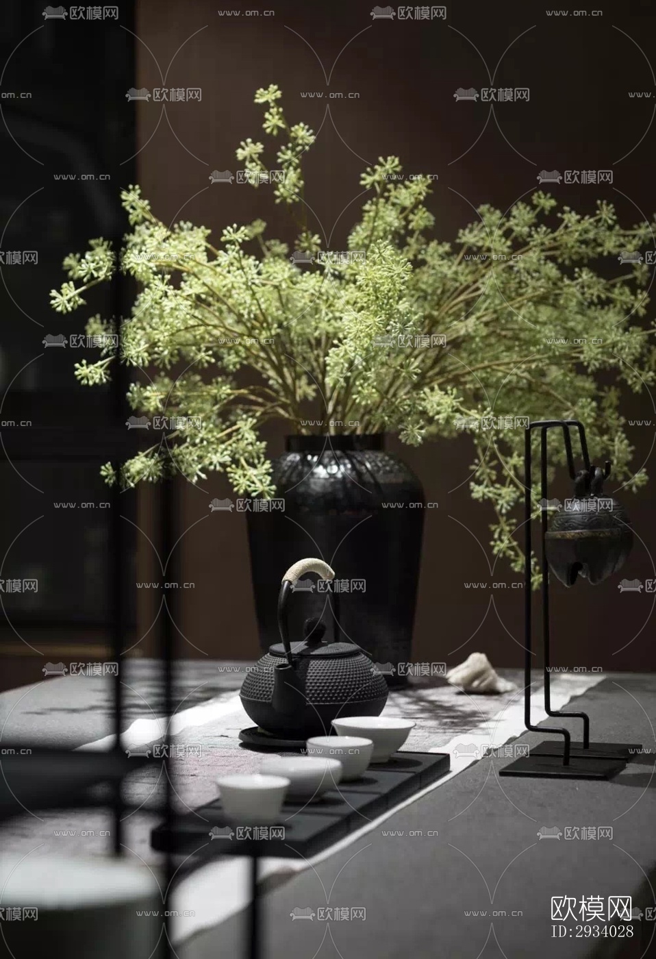 新中式别墅效果图下载（渲染图13）