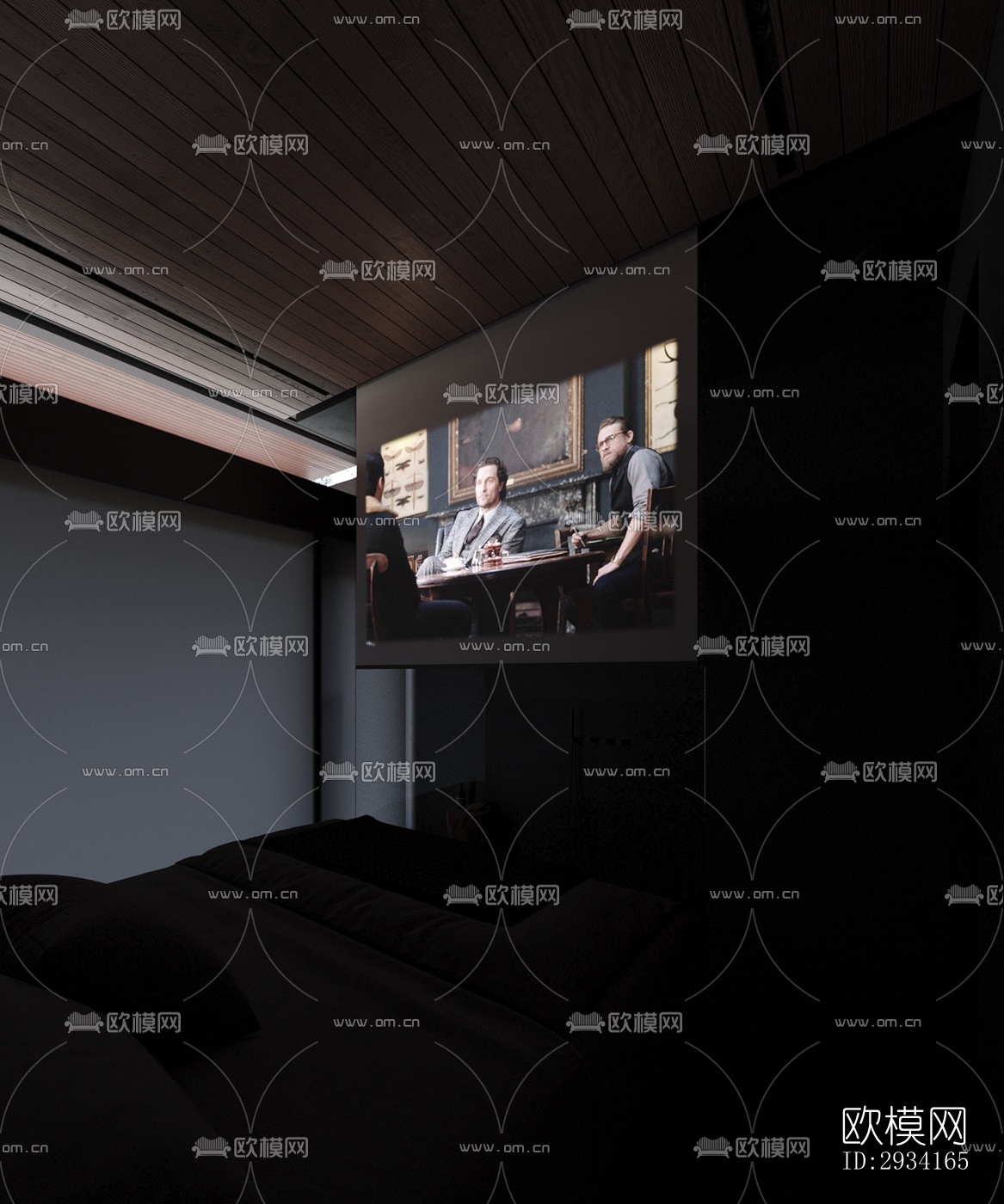 高级灰别墅效果图下载（渲染图8）