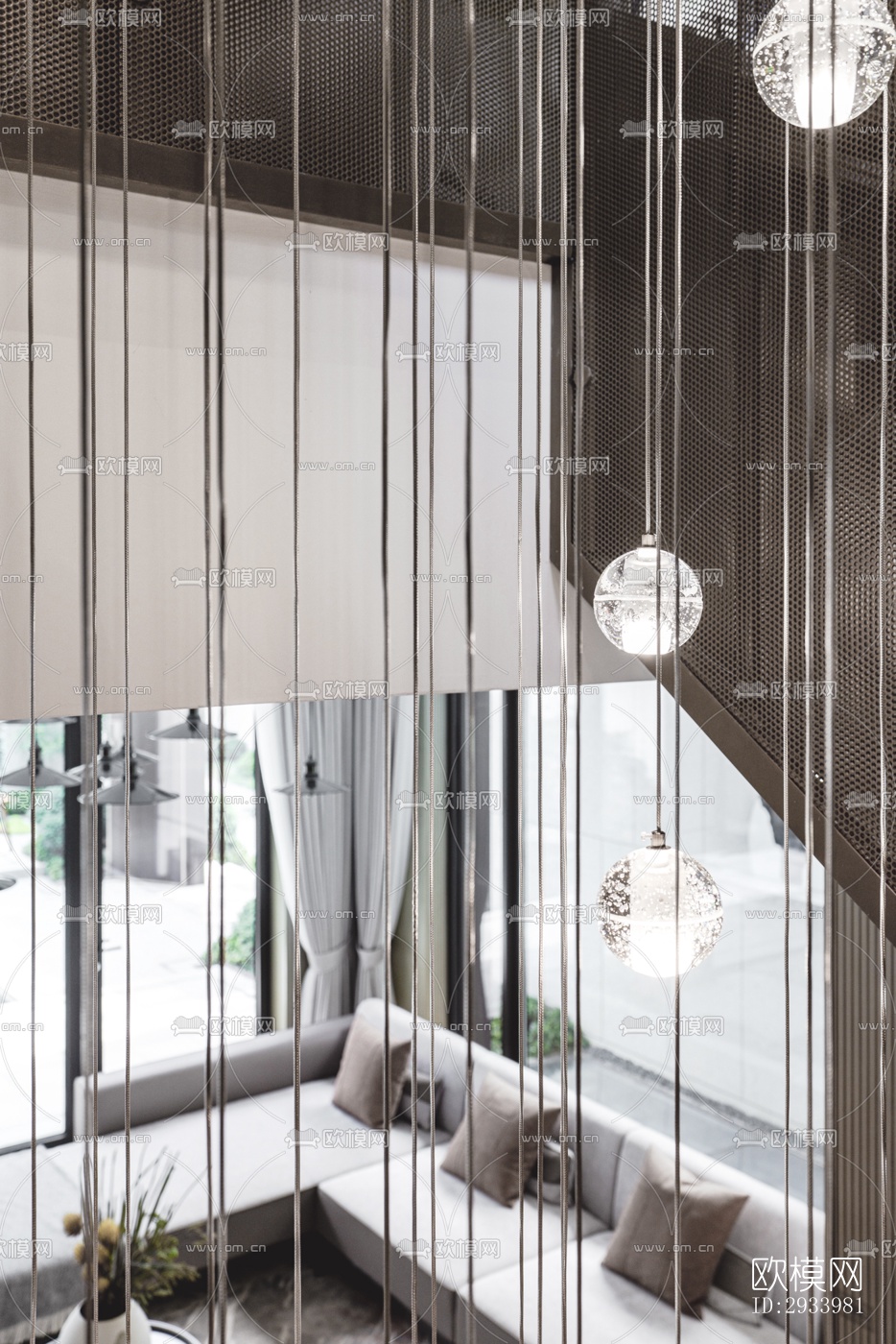 新中式别墅效果图下载（渲染图12）