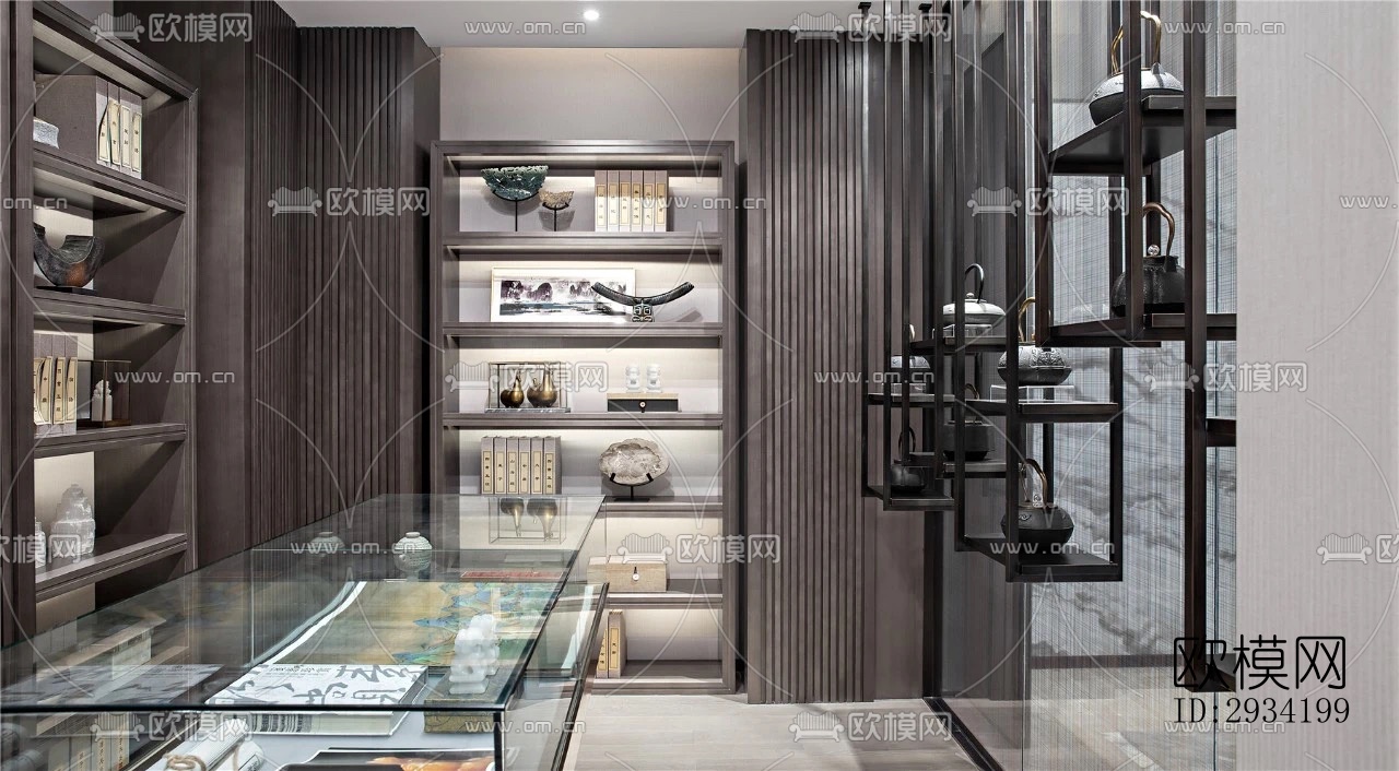 新中式复式效果图下载（渲染图11）