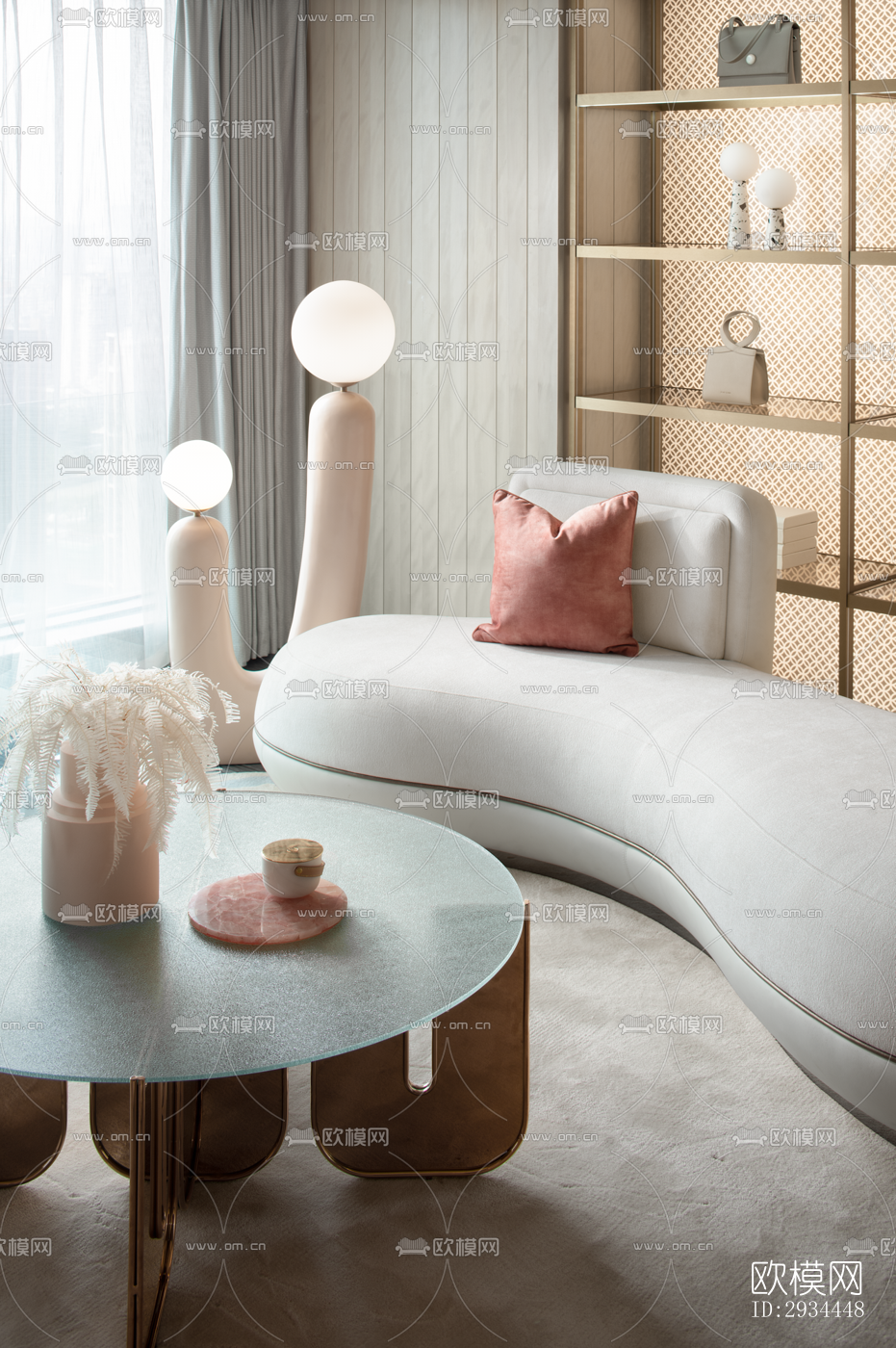 后现代平层效果图下载（渲染图13）