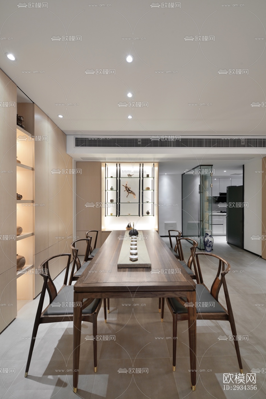 中式平层效果图下载（渲染图8）