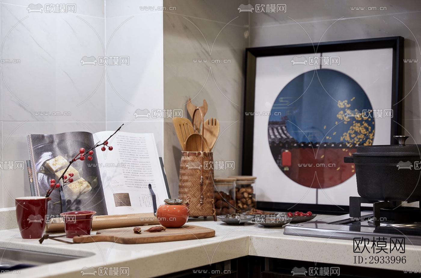 新中式别墅效果图下载（渲染图6）