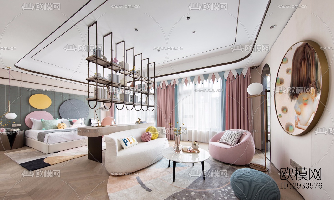 新中式别墅效果图下载（渲染图8）