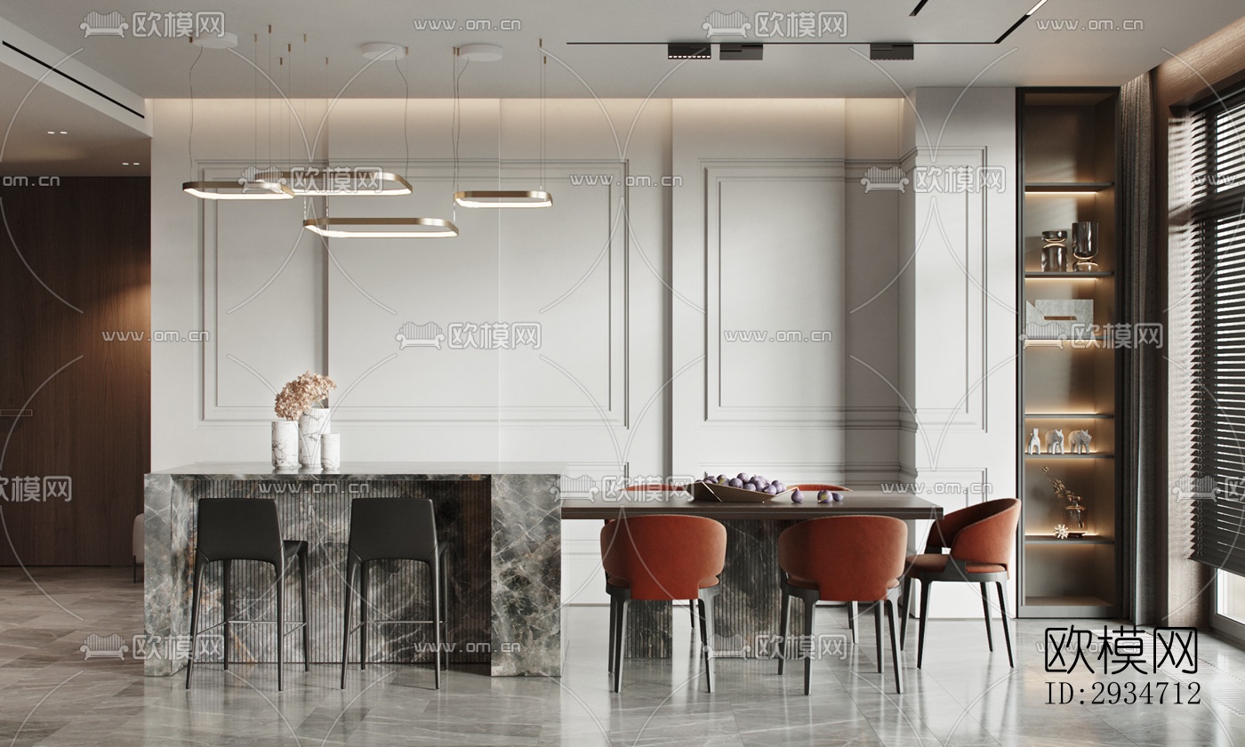 现代平层效果图下载（渲染图15）