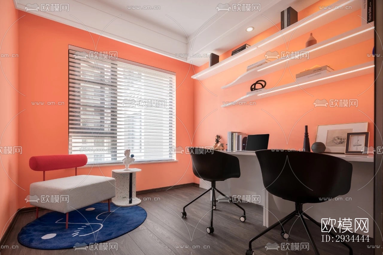 后现代平层效果图下载（渲染图1）