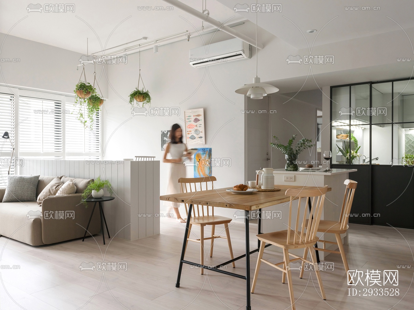 北欧公寓效果图下载（渲染图7）