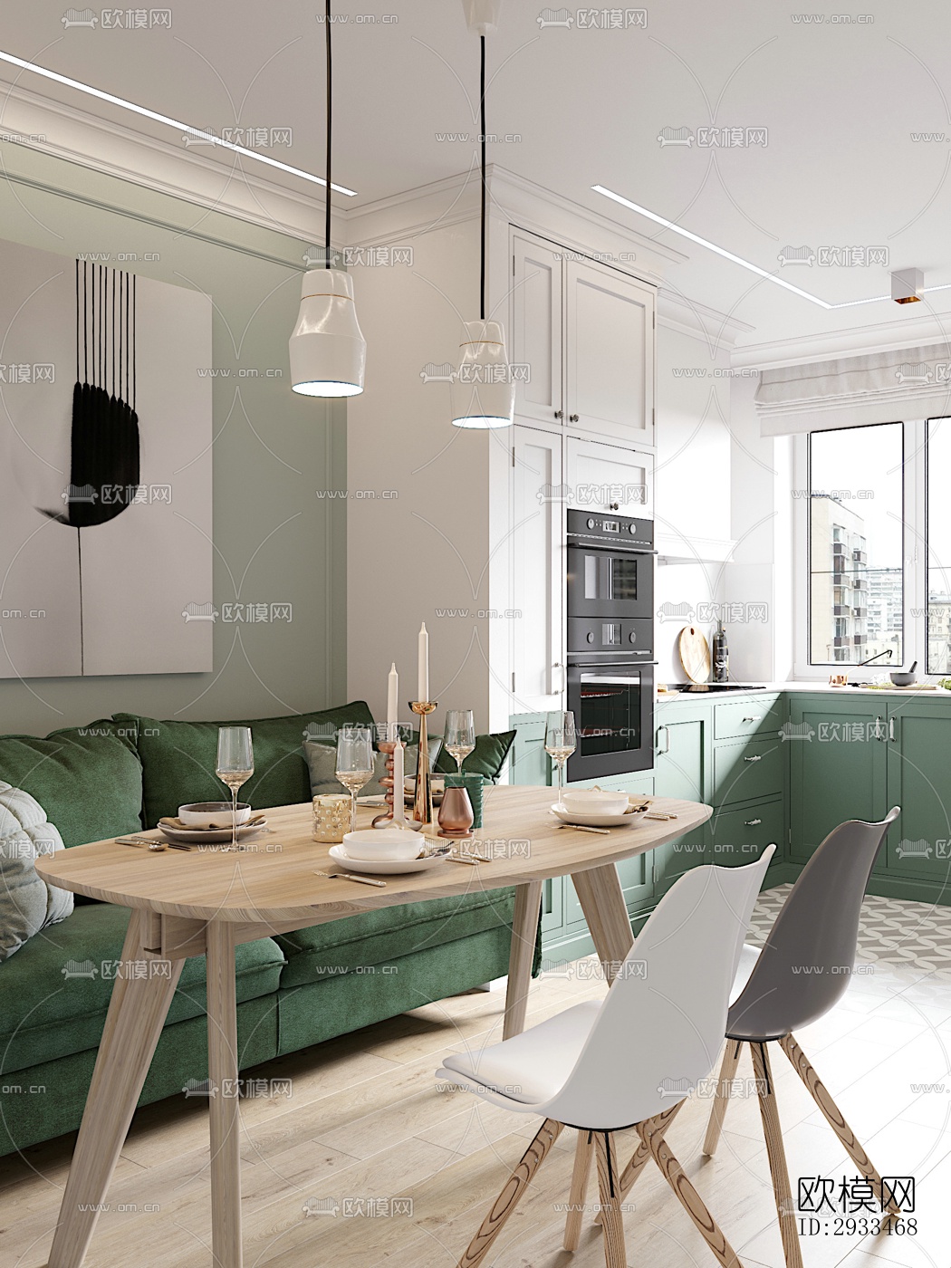 北欧公寓效果图下载（渲染图6）