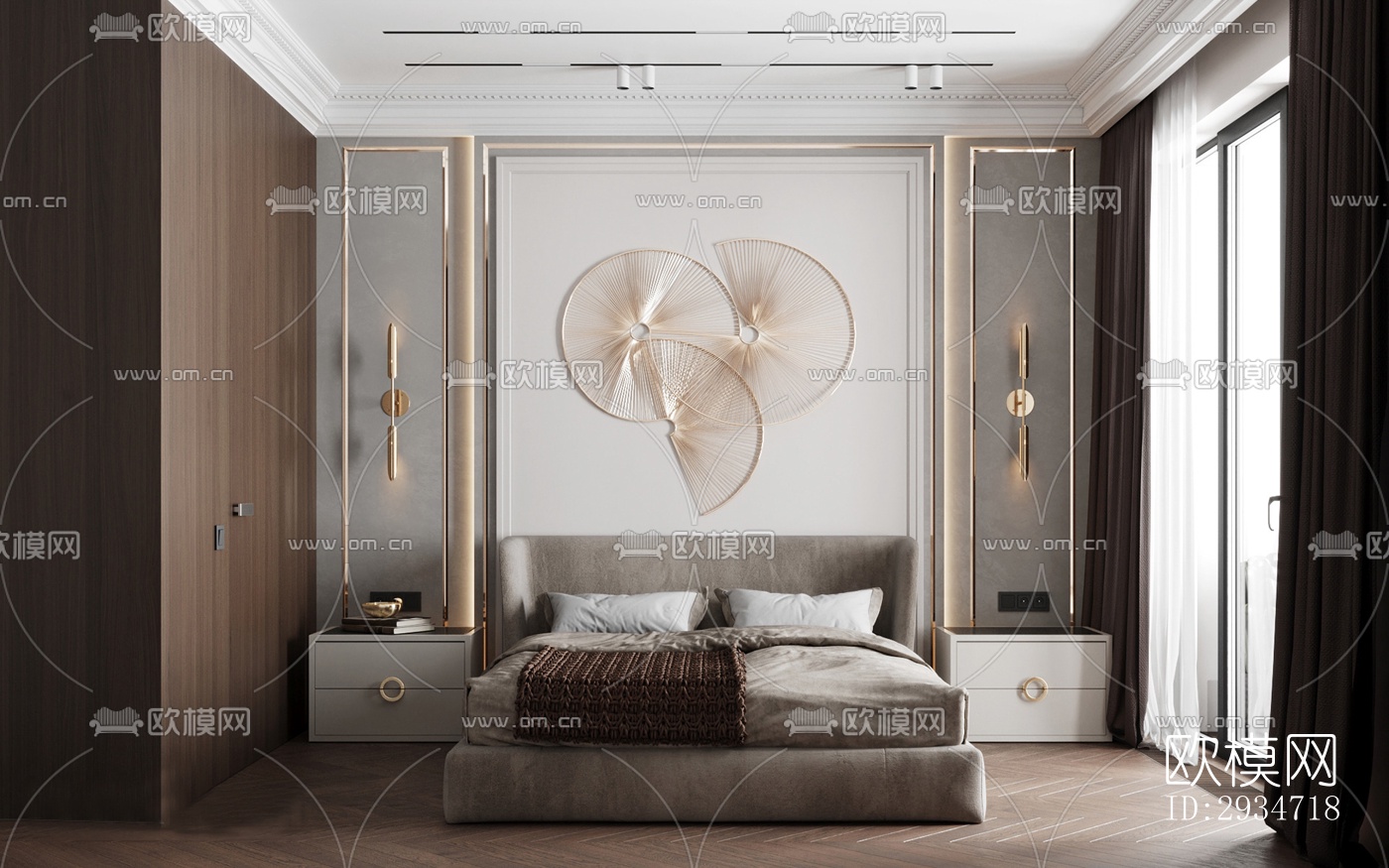 现代平层效果图下载（渲染图6）