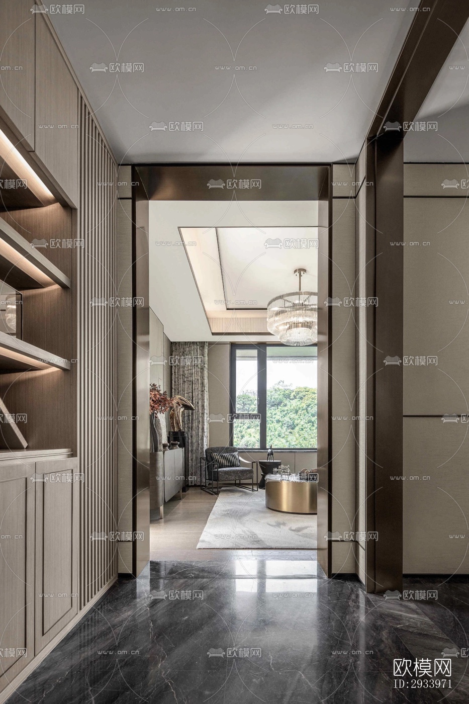 新中式别墅效果图下载（渲染图8）