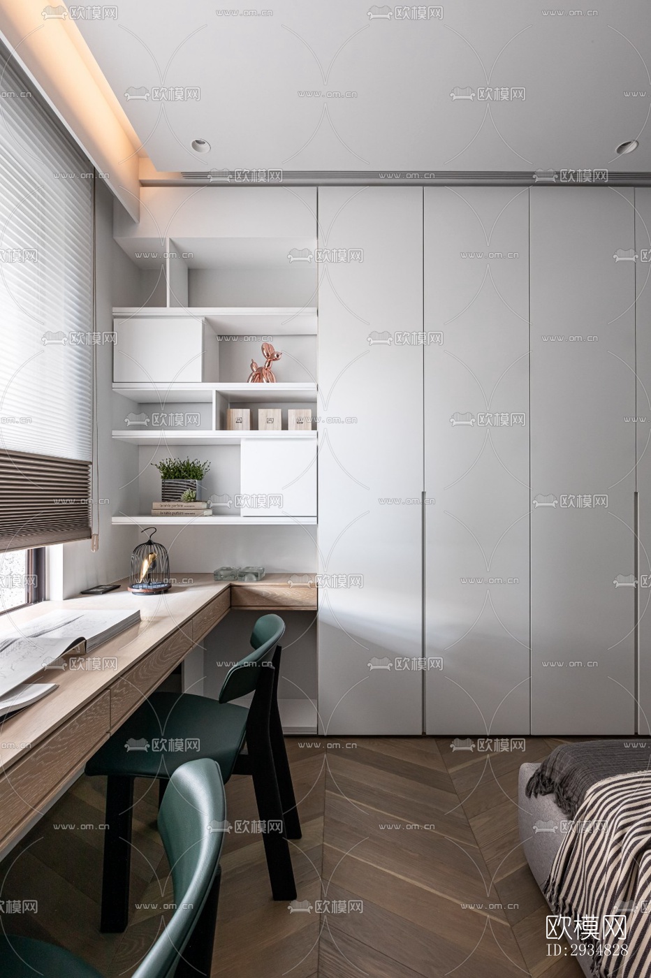 现代平层效果图下载（渲染图14）