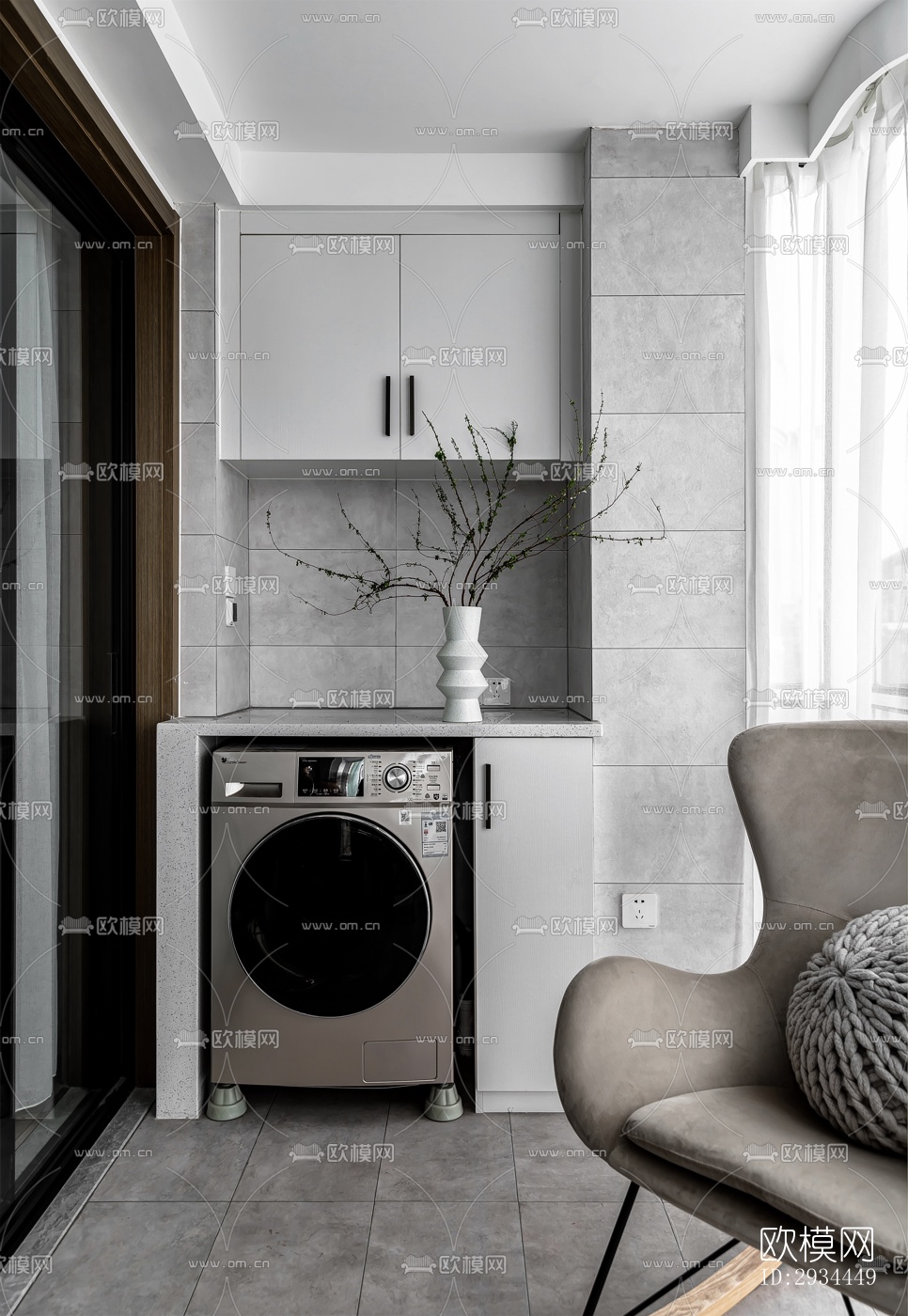 后现代平层效果图下载（渲染图1）