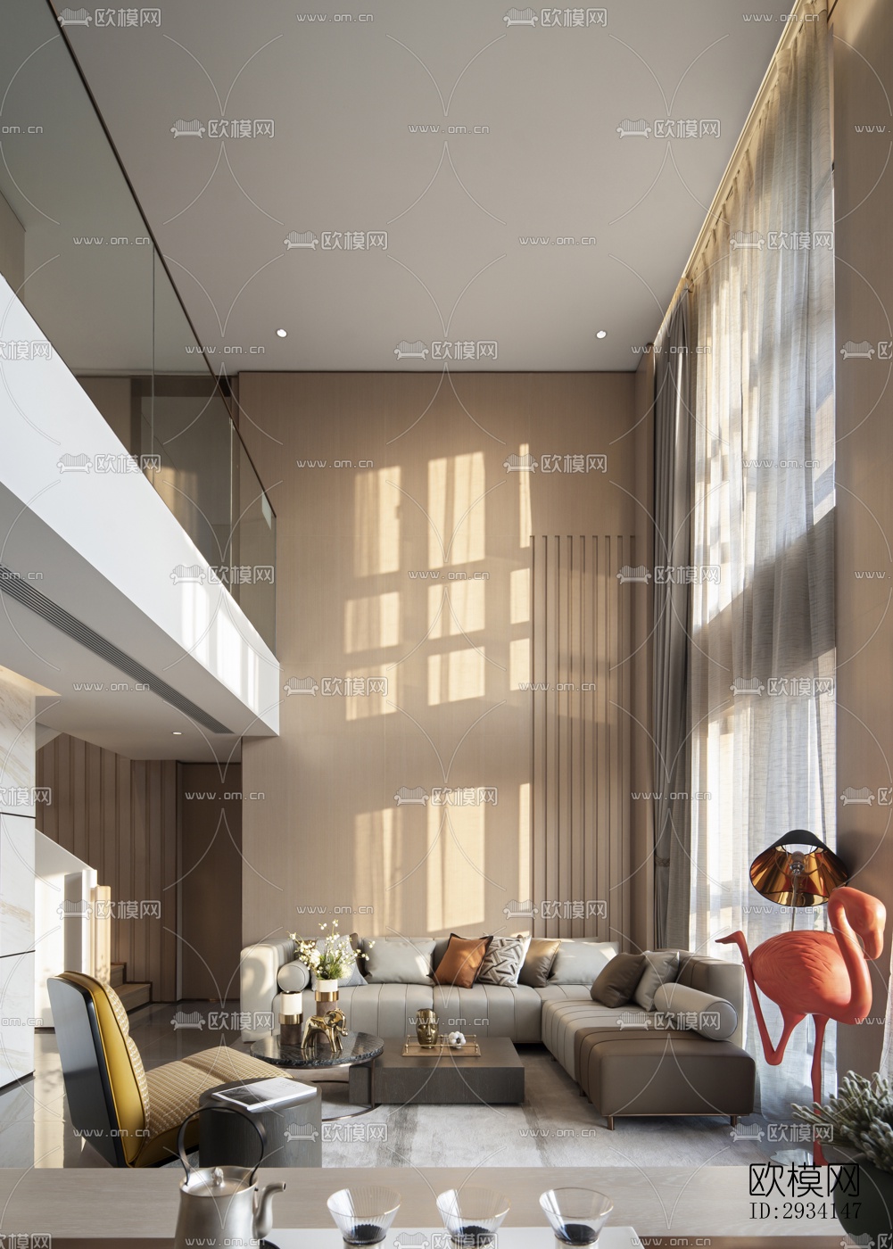 现代别墅效果图下载（渲染图14）