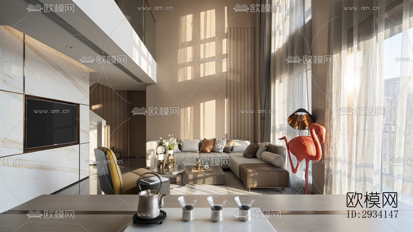 现代别墅效果图下载（渲染图13）