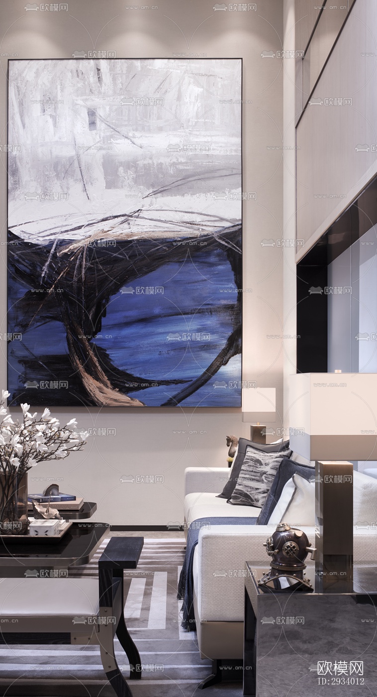 新中式别墅效果图下载（渲染图6）