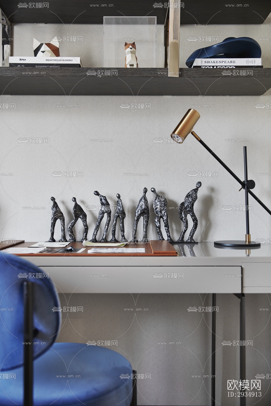 现代平层效果图下载（渲染图14）