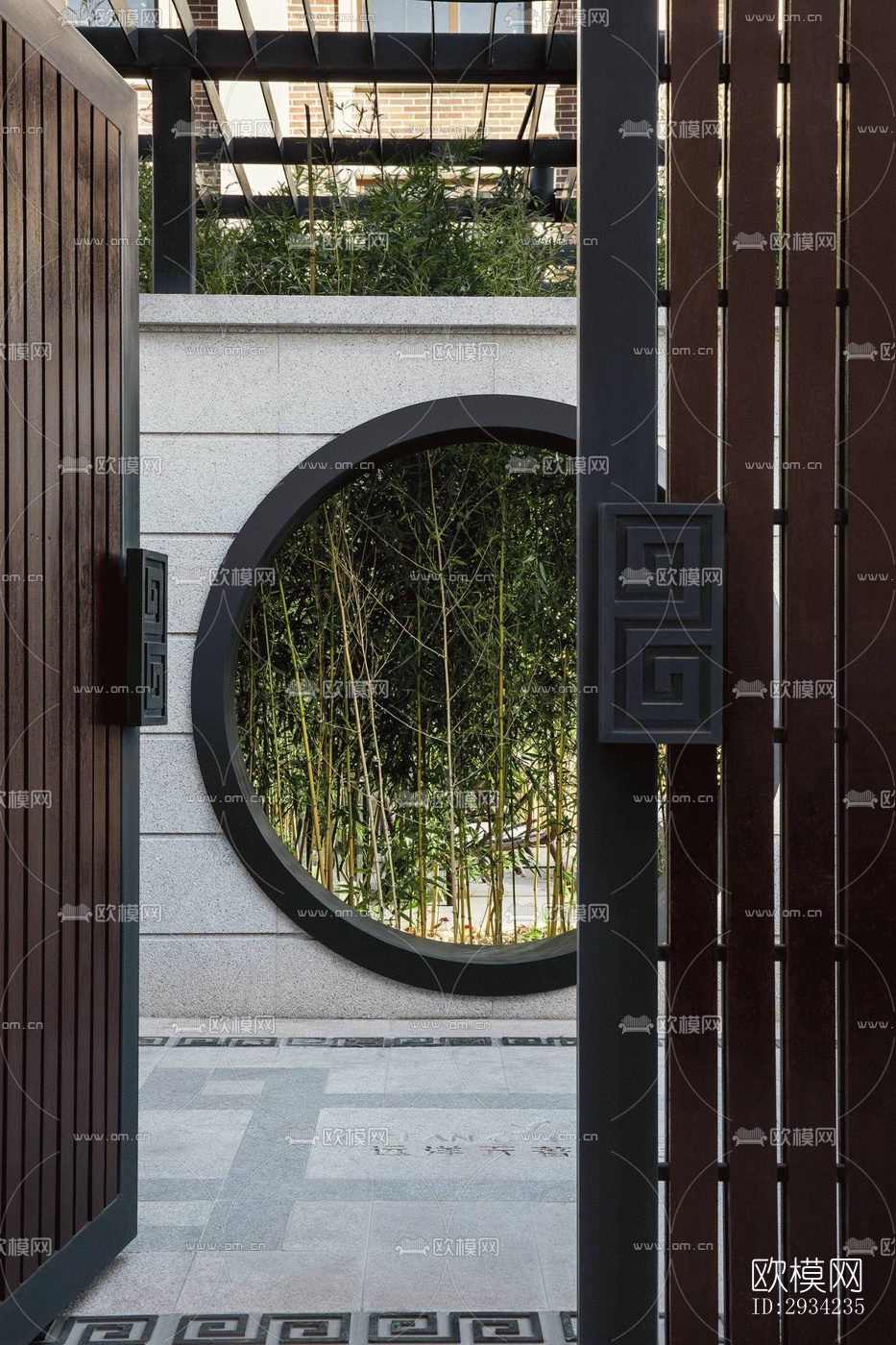 新中式复式效果图下载（渲染图1）