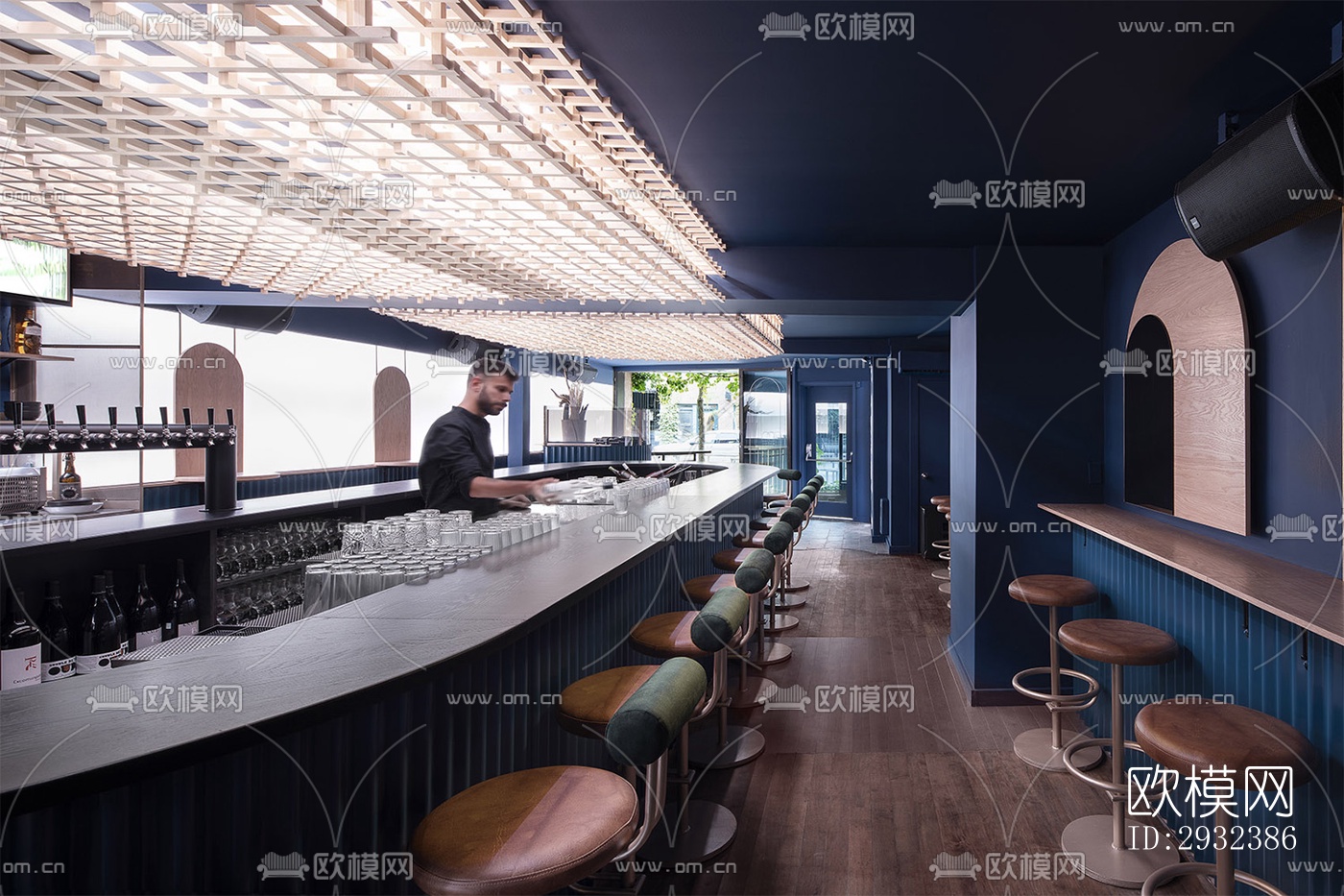 现代酒吧效果图下载（渲染图1）