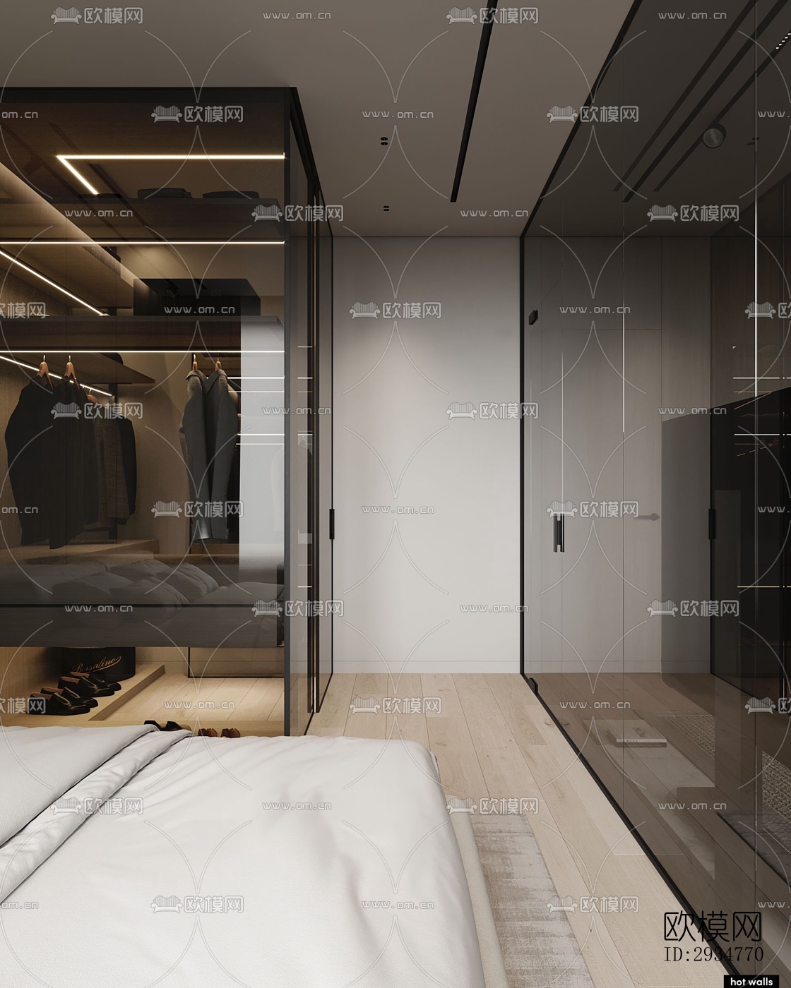 现代平层效果图下载（渲染图16）