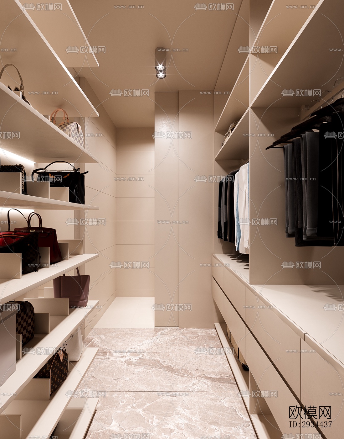 后现代平层效果图下载（渲染图10）