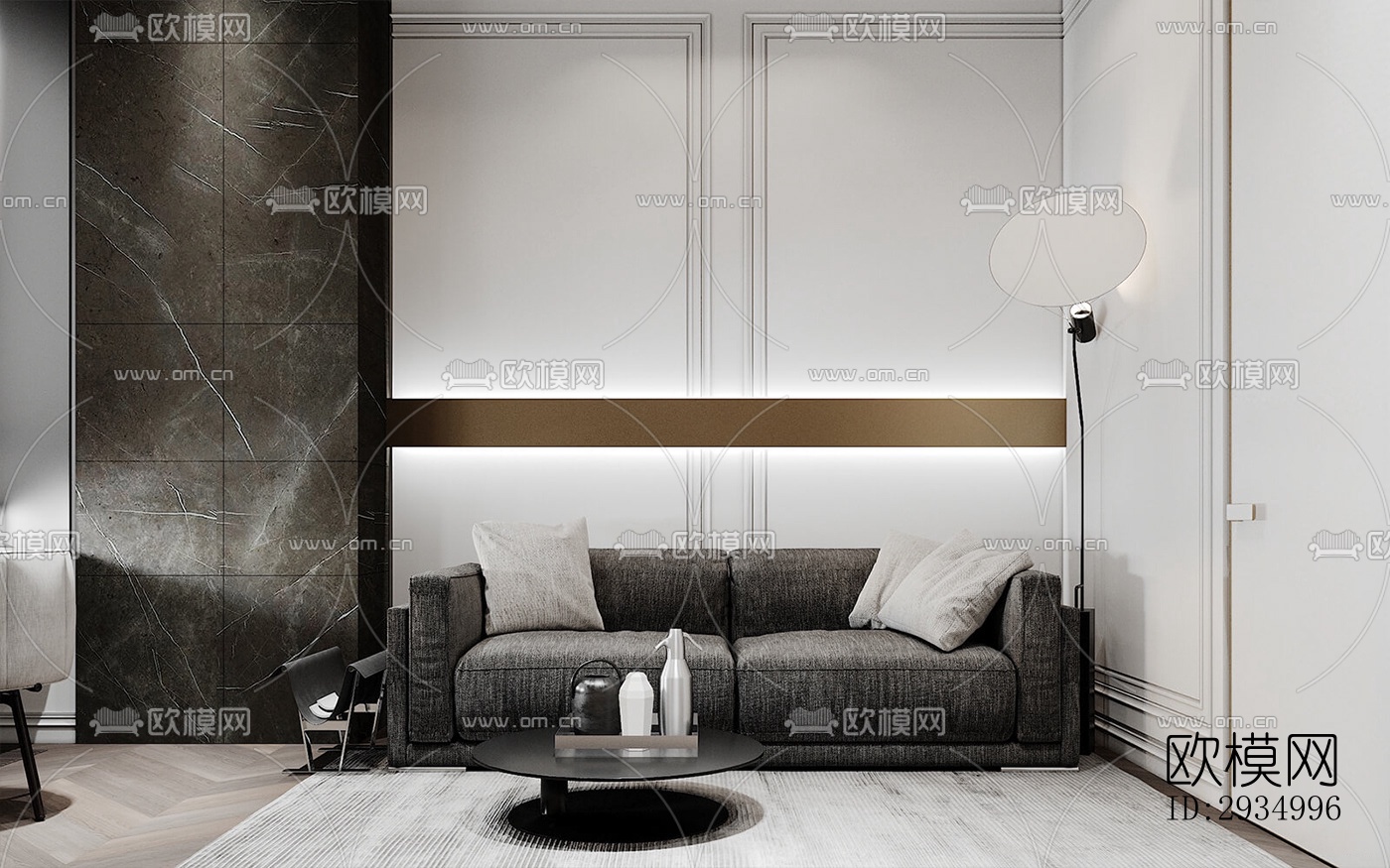 现代平层效果图下载（渲染图6）