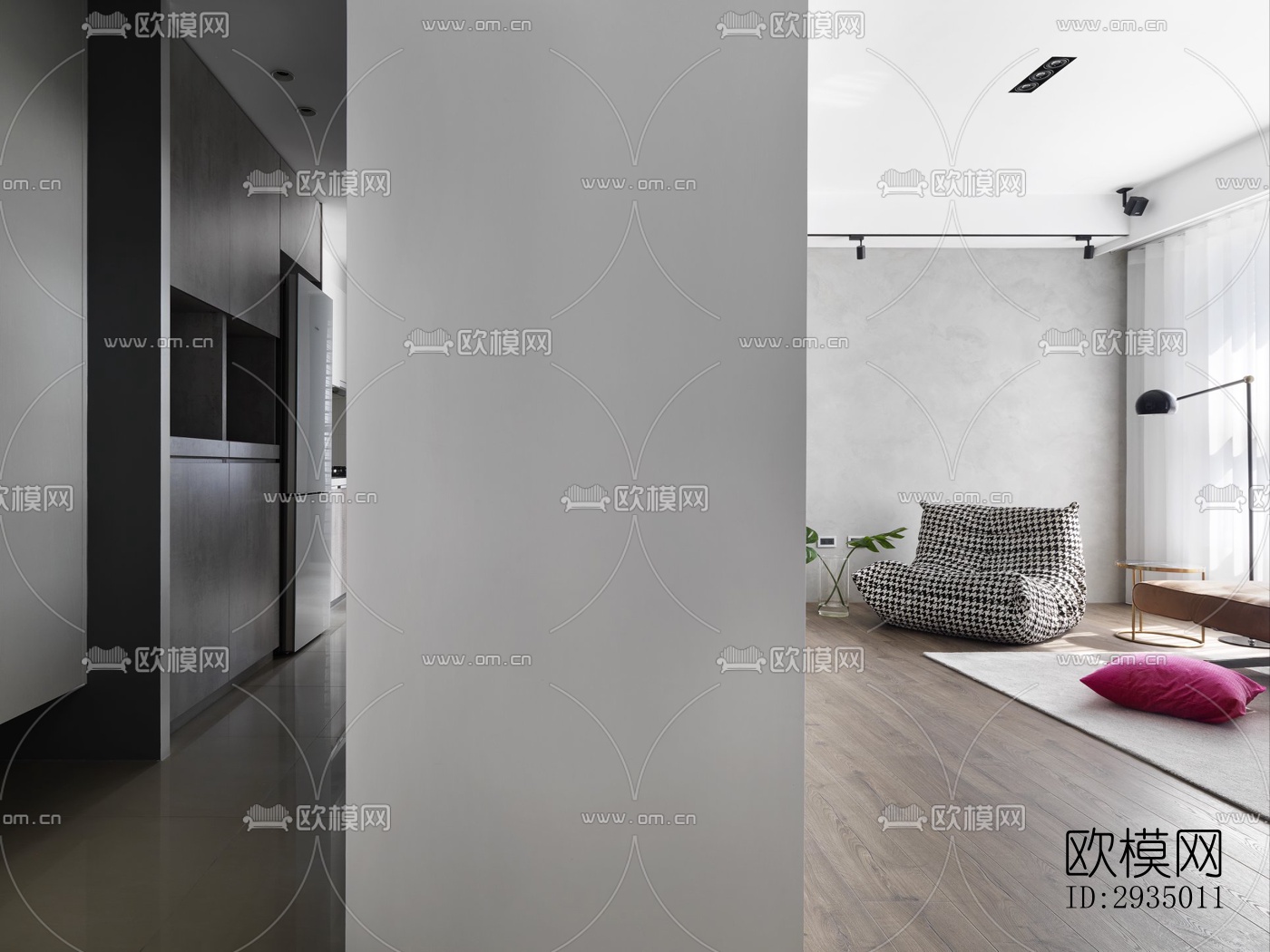 现代平层效果图下载（渲染图5）