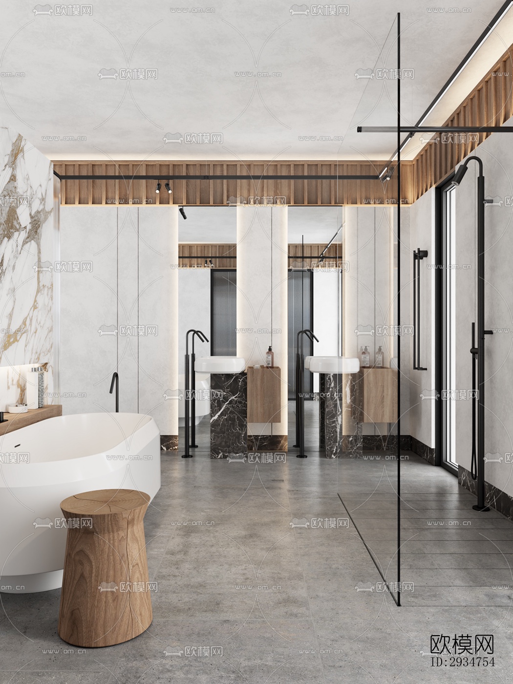 现代平层效果图下载（渲染图7）