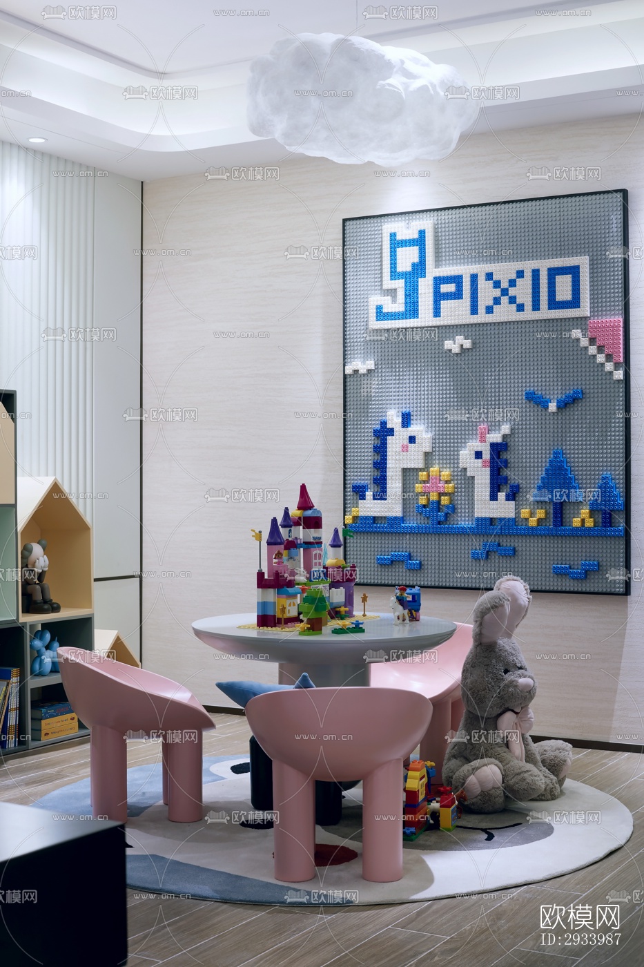 新中式别墅效果图下载（渲染图12）