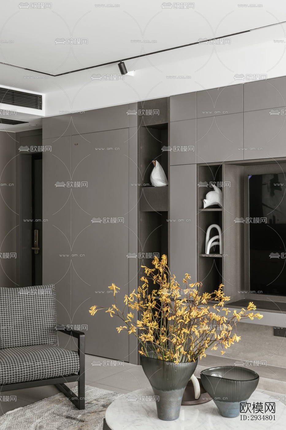 现代平层效果图下载（渲染图7）