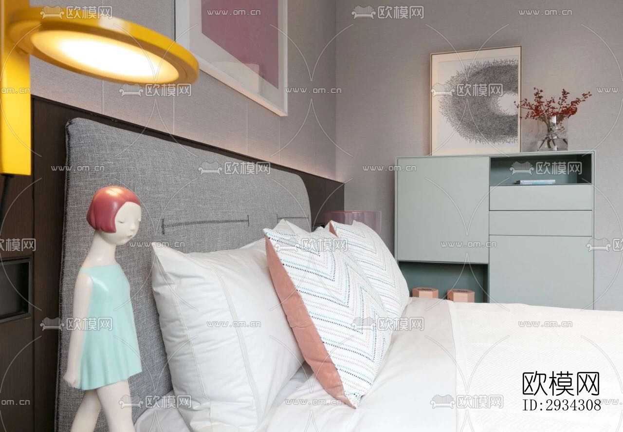 现代复式效果图下载（渲染图16）