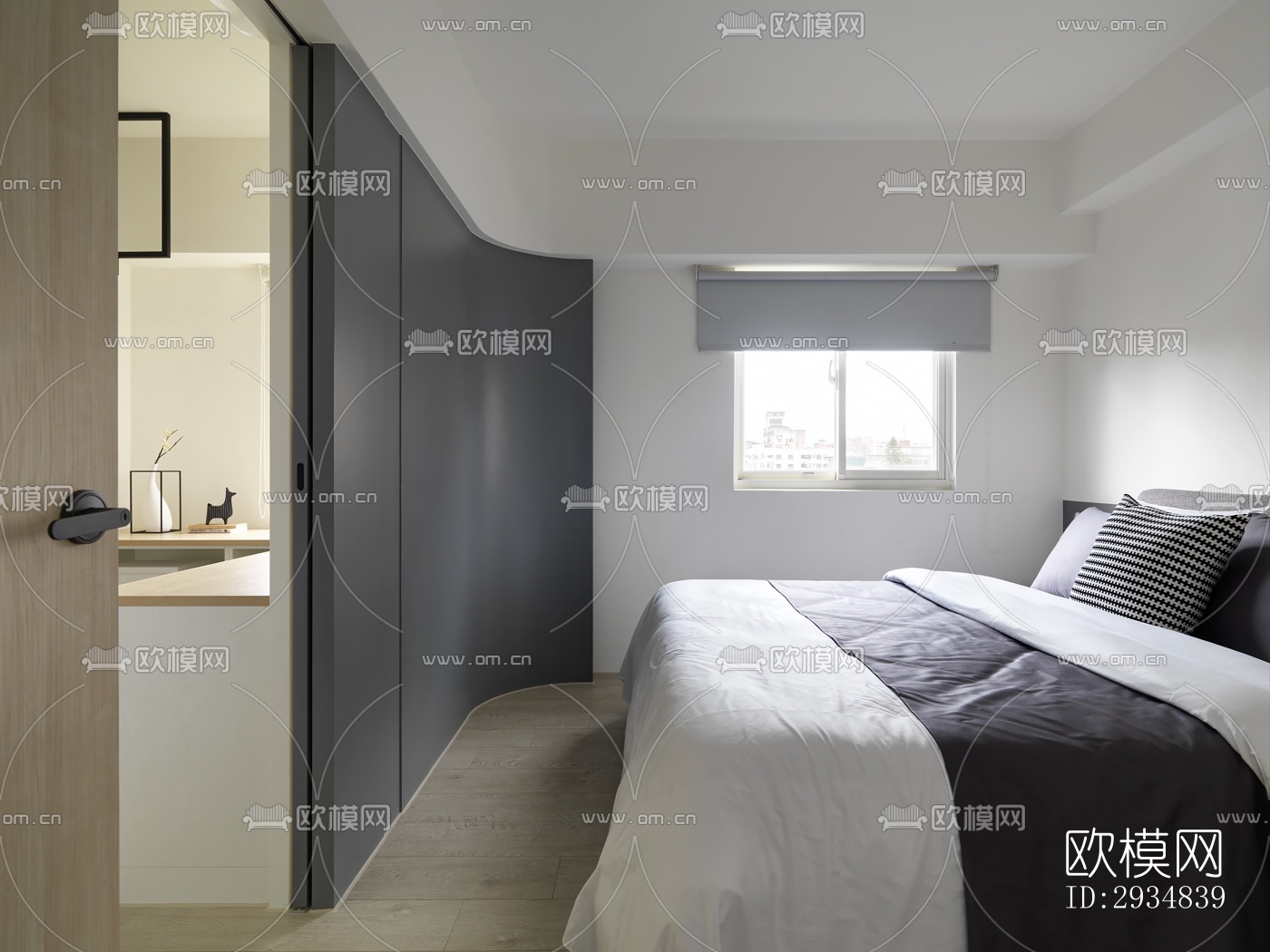 现代平层效果图下载（渲染图9）