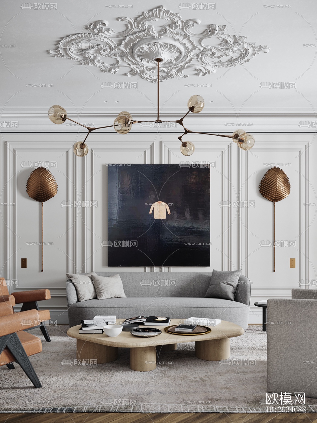 欧式平层效果图下载（渲染图15）