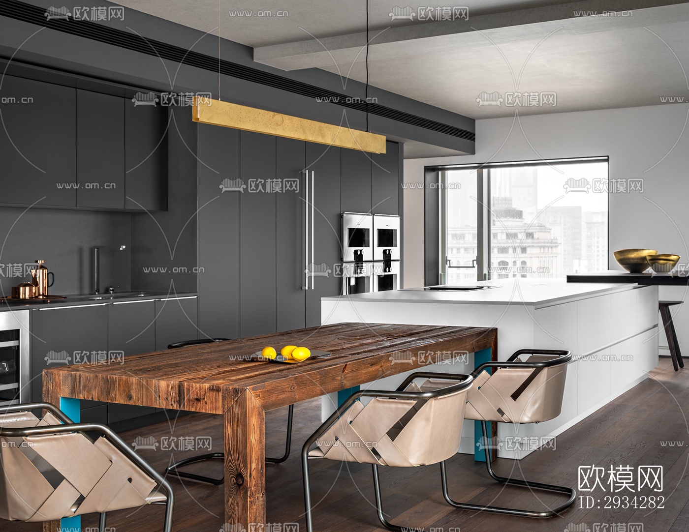 现代复式效果图下载（渲染图8）