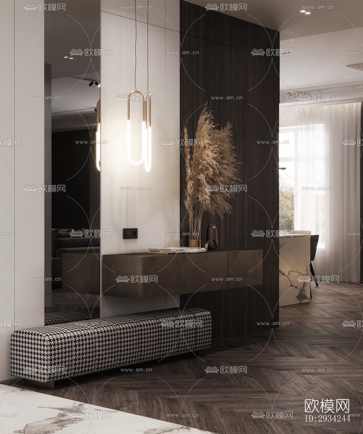 现代复式效果图下载（渲染图15）