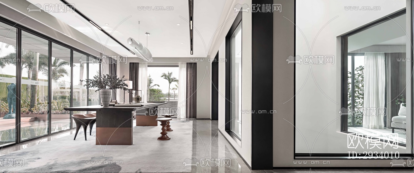 新中式别墅效果图下载（渲染图11）