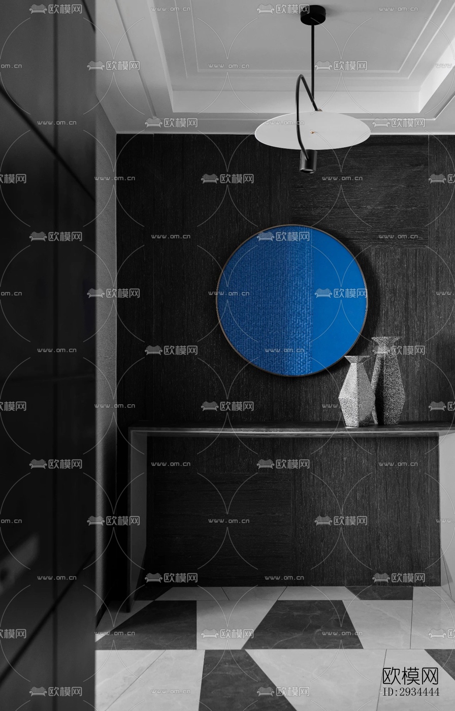 后现代平层效果图下载（渲染图10）